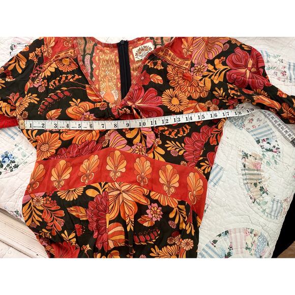 NINE LIVES BAZAAR AUSTRALIA FLORAL HIPPIE BOHO PRINT JUMPSUIT S - Picture 10 of 10